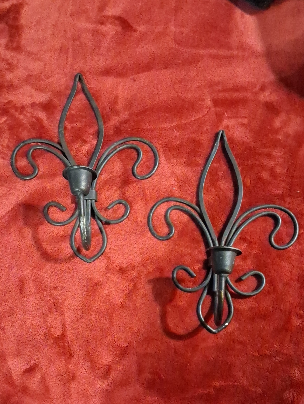 Black Wrought Iron Fleur-de-Lis Wall Accent - Brand